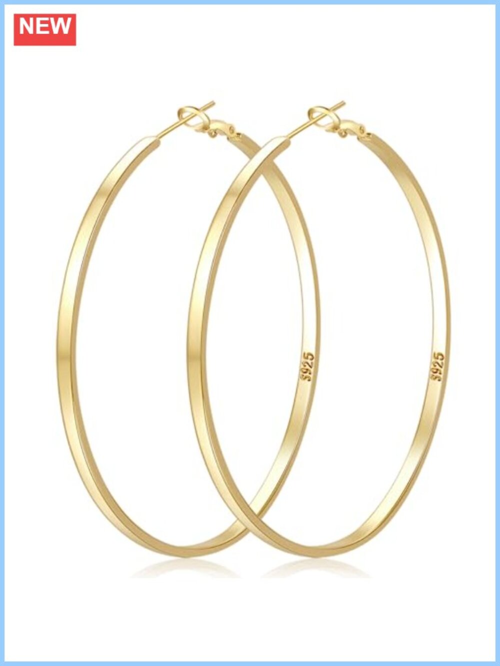 Sterling Silver Hoop Earrings for Women Hypoallergenic